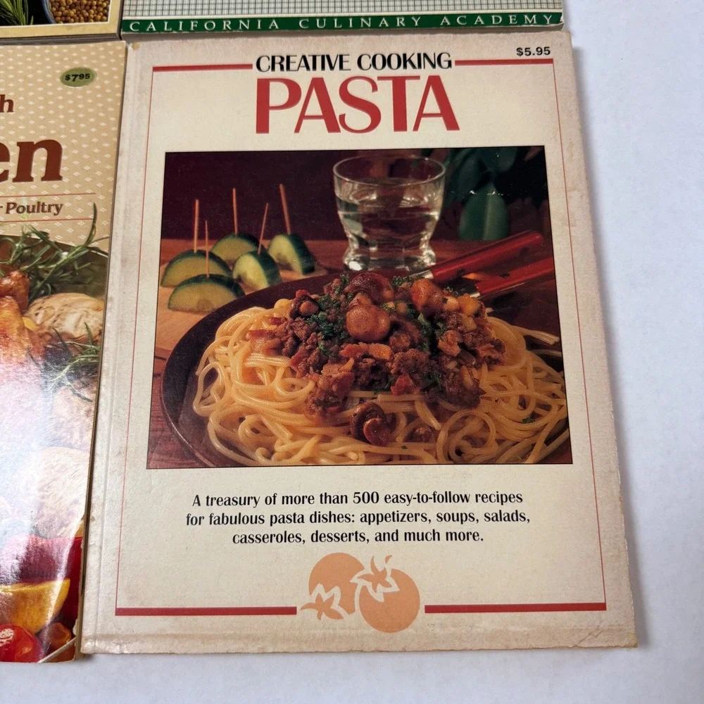 Vintage Cookbook Lot 4 Sunset Chicken‎ Pasta Fish California Culinary Academy